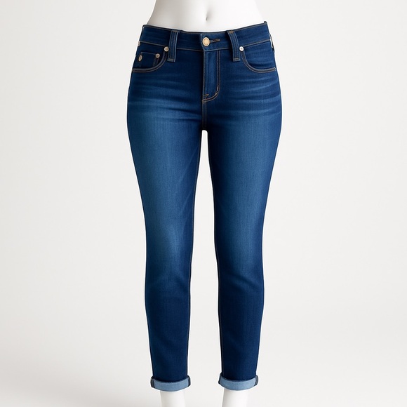 AG Adriano Goldschmied Denim - AG-ED Denim Adriano Goldschmied The Stilt Cigarette Roll Up Jeans Dark Size 26 R